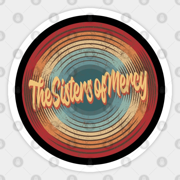 The Sisters of Mercy Vintage Circle Sticker by musiconspiracy